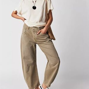 FREE PEOPLE We The Free Good Luck Mid-Rise Barrel Jeans